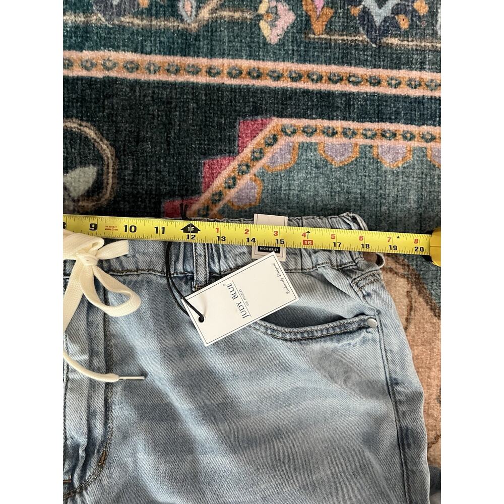 JUDY BLUE Light Palazzo Fit High Waist Featherweight Drawstring Jeans 14W NWT - Picture 14 of 16